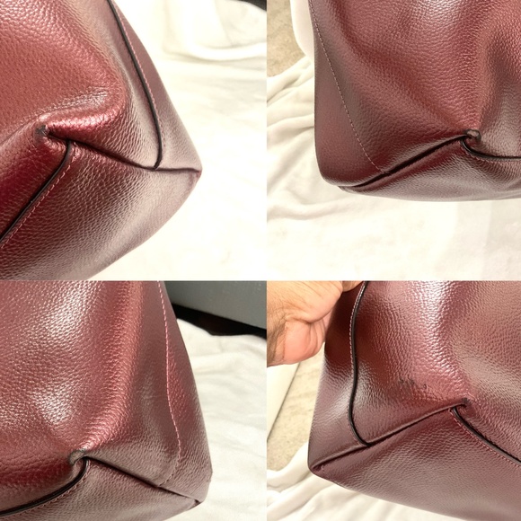 COACH Large Leather Town Tote Double Handle Shoulder Bag Style no F79983 - Picture 13 of 16